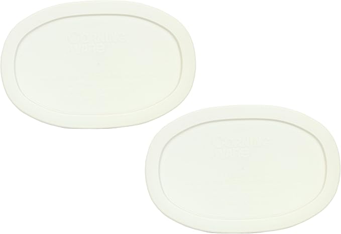 Corningware F-15-PC Oval French White 15-ounce Plastic Lid - 2 Pack