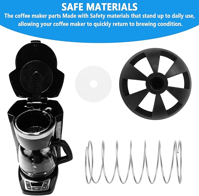 Coffee Machine Brewing Basket Bottom Spring Loaded Stopper Kits Fits For Black+Decker Mr. Coffee Hamilton Parts Number 990117900 990237500 Coffee Machine Accessory 2 Pack