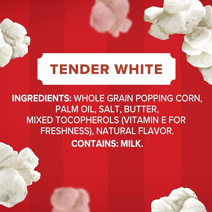 Orville Redenbacher’s Microwave Popcorn, White Popcorn, 3g Fiber Per Serving, 3.28 oz., 3-Count (12 Boxes)