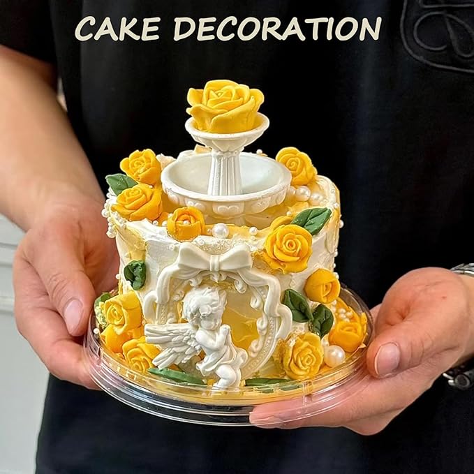 5Pcs Rose Flower Silicone Molds Small Flower Fondant Chocolate Candy Molds Polymer Clay Resin Ice Cube Soap Wax Mold for Baking