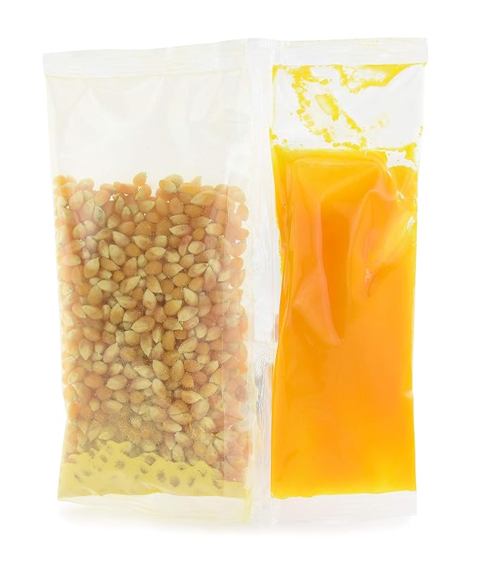 Snappy Snap-Paks All in One Popcorn Portion Packets for 4 oz Popping Machine, Kernels, Oil, and Salt, 24 Count