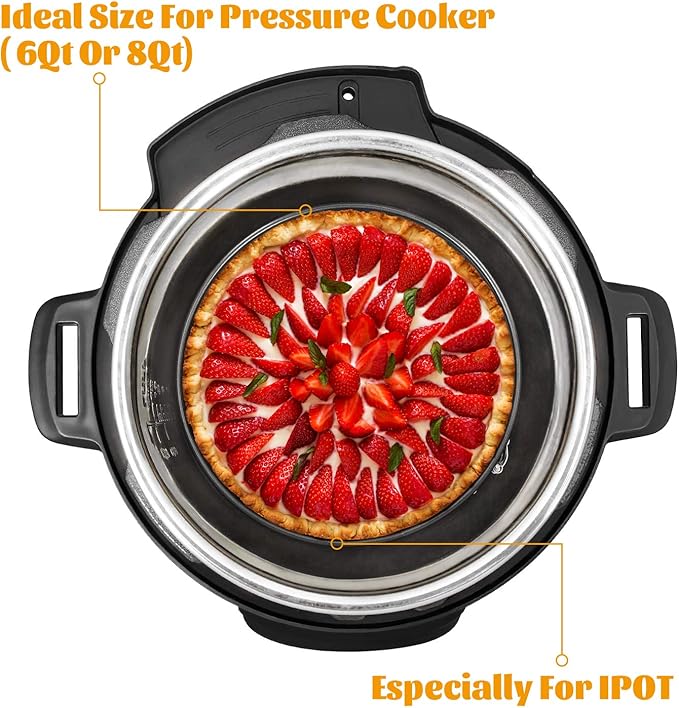 HIWARE 7 Inch Non-stick Springform Cake Pan - Leakproof, Accessories for Instant Pot 6, 8 Qt Pressure Cooker