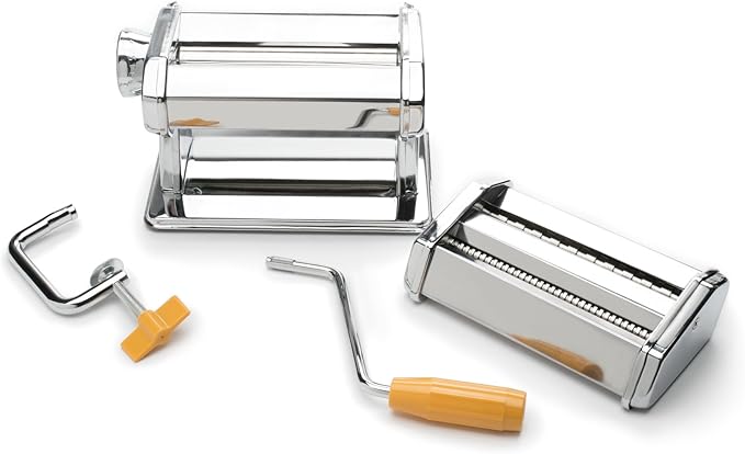 Fox Run 57666 Pasta Maker Machine/Roller, Stainless Steel 8 x 14 x 6.5 inches