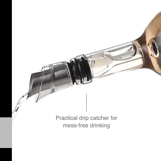 AdHoc Icepour Wine Chiller and Pourer - 3-in-1 Wine Pourer, Aerator & Chiller - Chilled Wine Accessory - Stainless Steel Wine Pouring Equipment & Refillable Silicone Ice Stick Tray
