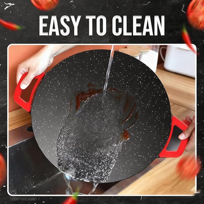 Indoor Smokeless Electric Griddle, 2026 Upgraded 1500w Portable Electric Korean BBQ Grill, Non-stick Round Grill Pan for BBQ, Tortillas, Steaks, Burgers, Pancakes (11.8in)