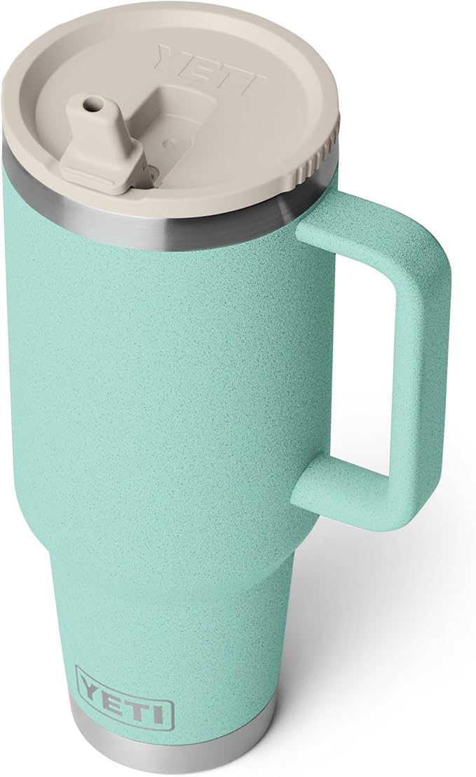 YETI Rambler 40 oz Travel Mug with Flip Straw Lid – Stainless Steel, Vacuum Insulated, Leakproof, Cup Holder Friendly