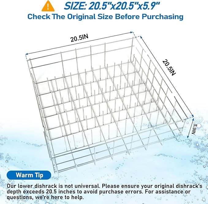 OEM 2026 UPGRADED W10311986 W10380384 Dishwasher Lower Rack Assembly for Whirlpool Kenmore Dishwasher Rack Replacement Parts,W10311986 W11158802 For Maytag stainless steel Dishwasher Bottom Rack