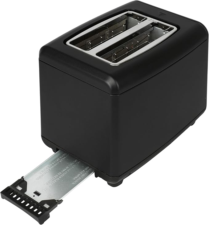 Kalorik Toaster Designer Series 2-Slice with Large LED Display and Adjustable Shade Settings, Features Digital Countdown Timer Wide Slots and High Lift Lever, 850-Watts, Black
