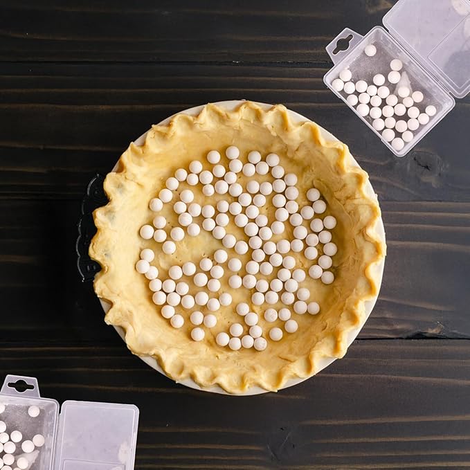 Mrs. Anderson's Baking Ceramic Pie Crust Weights, 270 Count, Natural Stoneware, For Blind Baking Pie Crusts And Tart Shells With Even Baking Results