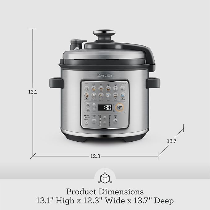 Breville Fast Slow Go Pressure Cooker BPR680BSS, Brushed Stainless Steel