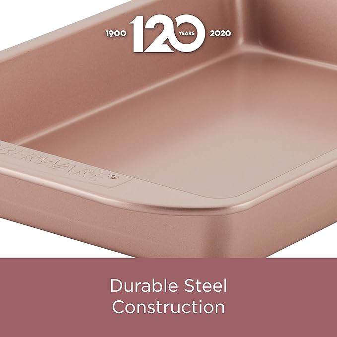 Farberware Nonstick Bakeware Baking Pan / Nonstick Cake Pan, Round - 9 Inch, Red