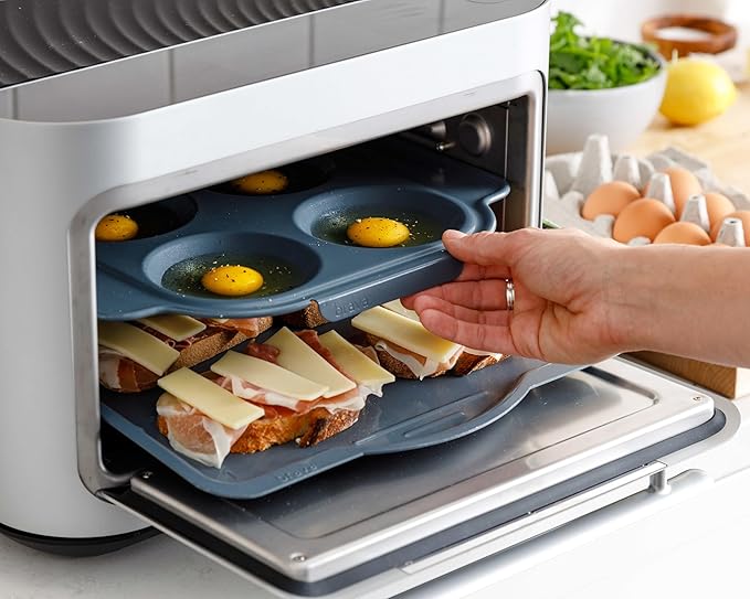 Brava Oven Bake & Breakfast Set: 10-in-1 Touchscreen Countertop Smart Oven, Air Fryer, 6-Slice Toaster, Slow Cooker, Reheater, Dehydrator, Rice Cooker, Healthy & User Friendly, Auto-Shut Off, 1800W