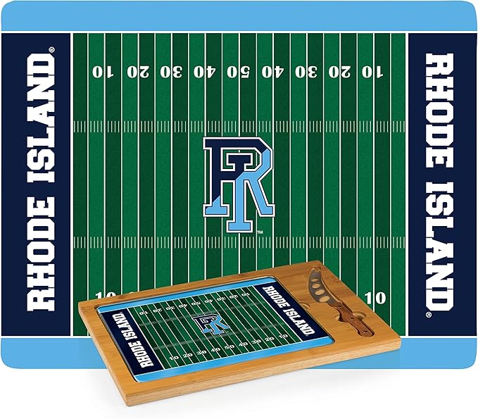 PICNIC TIME NCAA Icon Glass Top Cutting Board & Knife Set, Cheese Boards Charcuterie Boards, Serving Platter, (Parawood & Bamboo)
