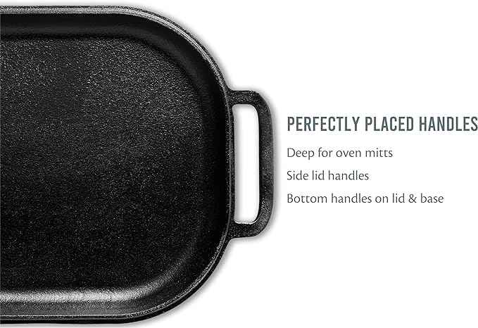 Challenger Bread Pan Cast Iron Loaf Pan with Lid for Artisan Sourdough and Homemade Bread Baking, Pre-Seasoned, Heavy Duty, Oven Safe, Made in USA