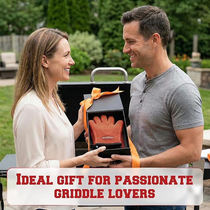 KITCHEN PERFECTION Silicone Oven & Griddle Gloves -Extreme Heat Resistant BBQ & Grilling Gloves -Handle Hot Food Right on Your Griddle |Waterproof Oven Mitts Grill Gloves |Superior Set+3 Bonuses