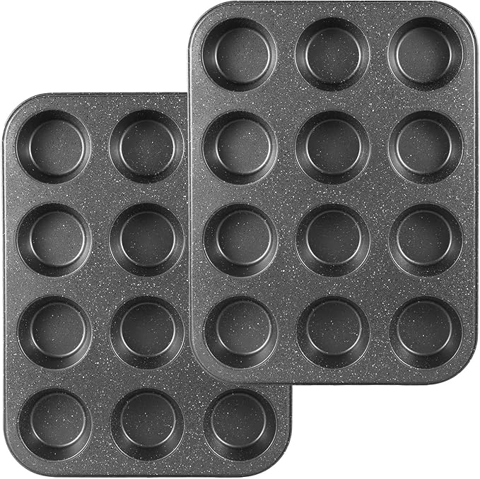 Walooza Muffin Cupcake Pan, Nonstick 12 Cupcake Tray, Cheesecake Pan for Baking