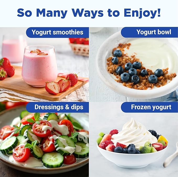 Ultimate Probiotic Yogurt Maker with Adjustable Time & Temperature Control, Make Trillions of Probiotics for Better Gut Health, Two 1-Quart Containers for Larger Batches, ULTIMATE LIFETIME WARRANTY