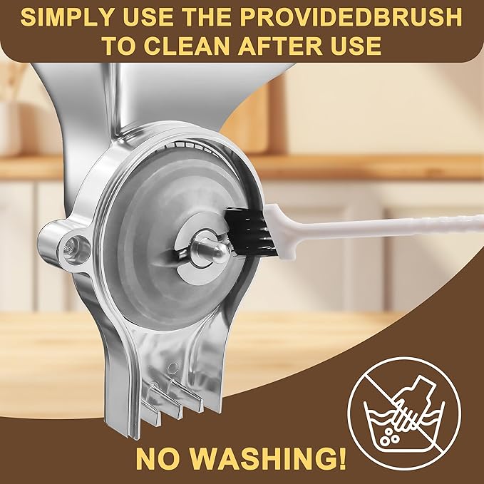Premium All-Metal Grain Mill Attachment for KitchenAid Stand Mixers, 12-Level Adjustable Flour Mill Grinder for Wheat, Oats, Corn, Rice, Non-Oily Dry Grains - Includes Cleaning Brush
