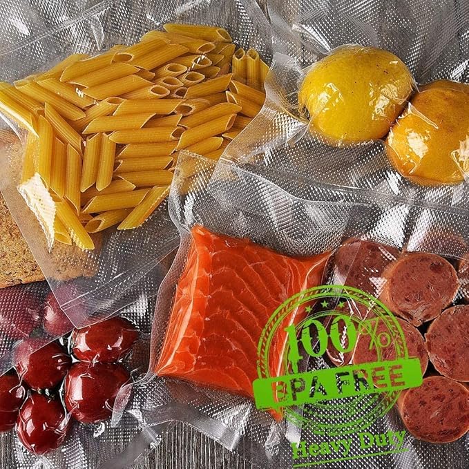 Vacuum Sealer Bags For Food: 12 Pack 6 Rolls 11"x20' + 6 Rolls 8"x20' Commercial Grade BPA Free Bag Rolls Durable Customized Size Food Vac Bags for Storage and Sous Vide Cooking Puncture Prevention