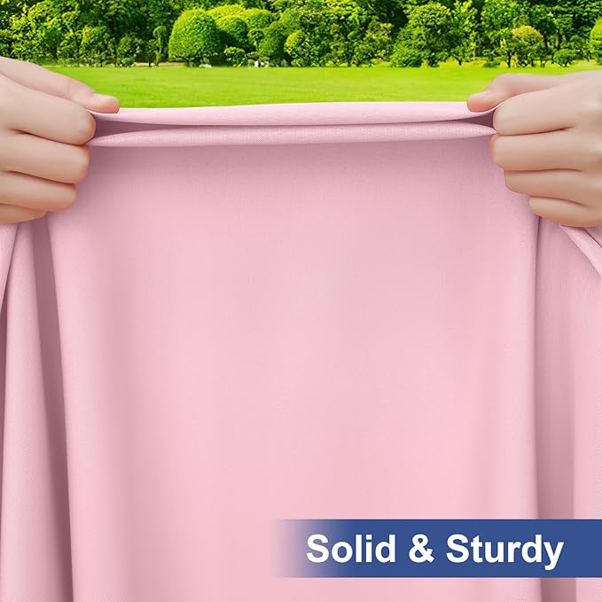 homing Rectangle Table Cloth Cover, Waterproof Polyester Elastic Fitted Tablecloth, Fits for 5 Foot Folding Tables, Washable Table Protector for Picnic, Camping, Outdoor (Pink, 30" x 60")