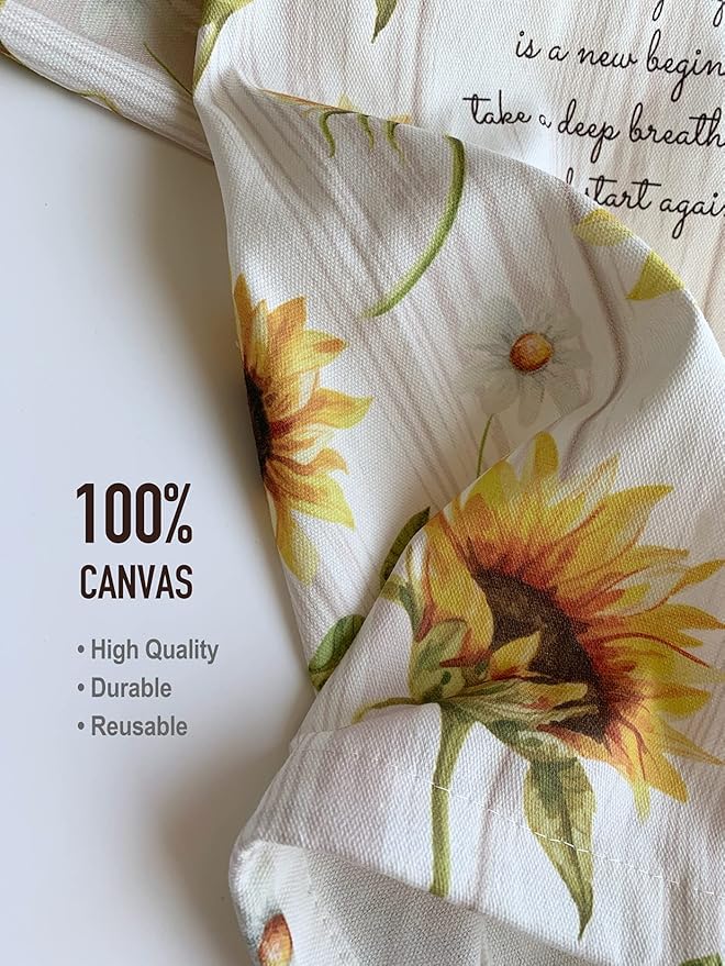 Hglian Sunflower Grocery Bag Holder,Cute Flower Plastic Bag Holder Organizer Storage for Kitchen