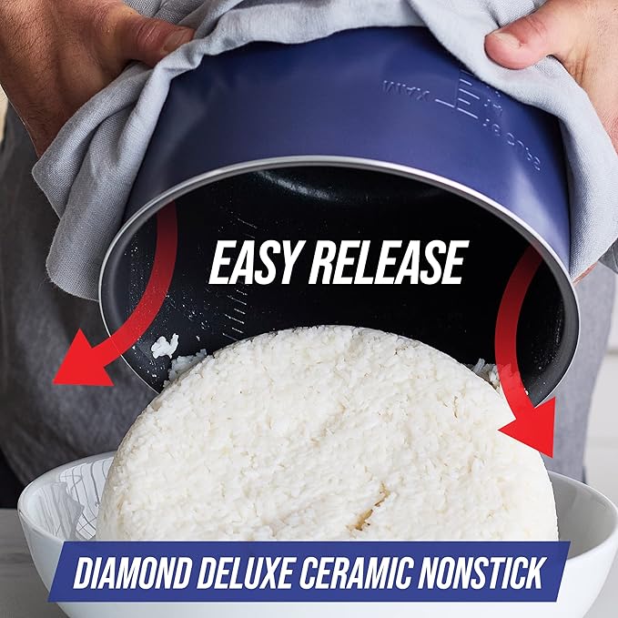 Blue Diamond Ceramic Nonstick, 16-in-1 6QT Electric Pressure Cooker, Slow Cooker, Rice Cooker, Yogurt Maker, Saute, Steamer and More, Programable, Dishwasher Safe Pot, PFAS-Free, Blue