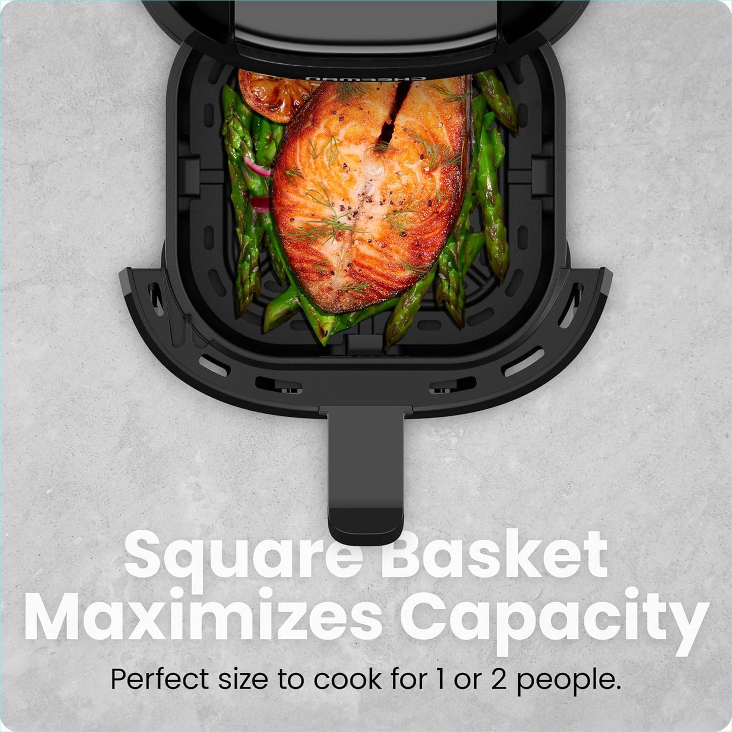 CHEFMAN 2 Qt Mini Air Fryer – Digital Space-Saving Compact Air Fryer with Nonstick and Dishwasher Safe Basket, Quick & Easy Meals in Minutes, Features Digital Timer and Shake Reminder – Black