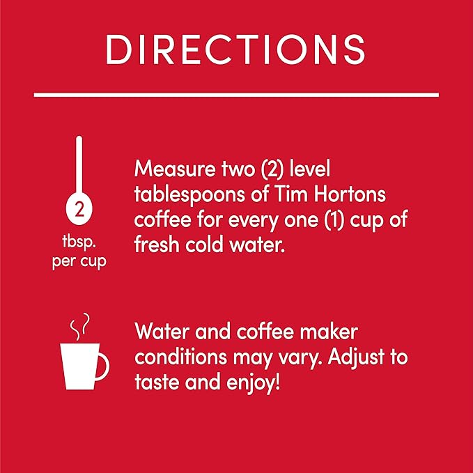 Tim Hortons Decaf Blend, Medium Roast Ground Coffee, Perfectly Balanced, Always Smooth, Made with 100% Arabica Beans, 72 Ounce (6 x 12 oz Bags)