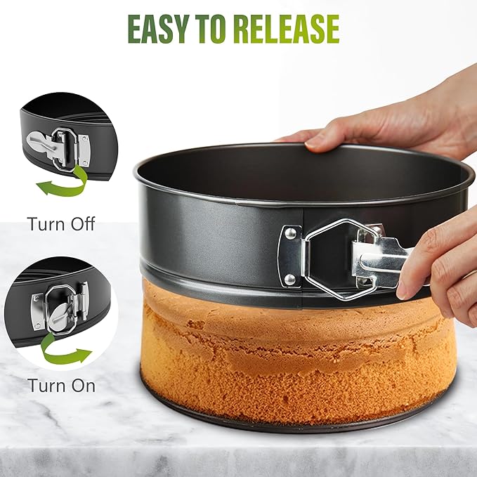 Vakoo 10 Inch Springform Pan - Nonstick, Leakproof Cheesecake Pan for Baking, Easy Release, No Parchment Paper Needed