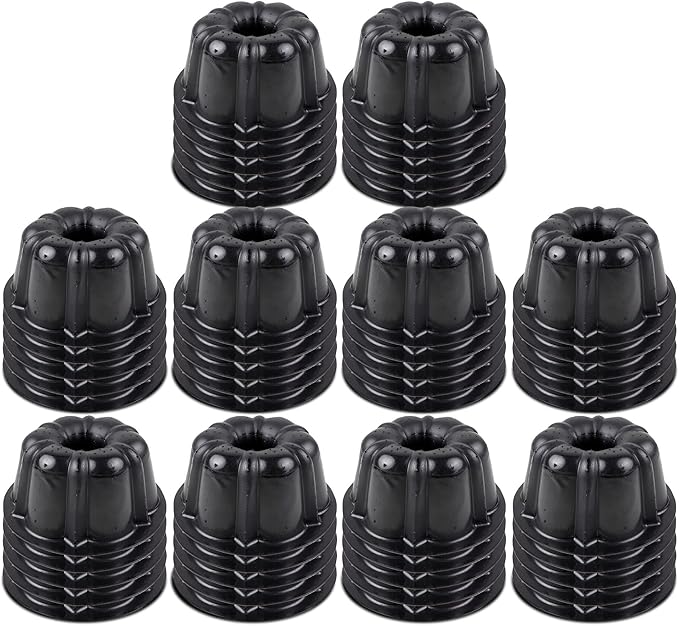 O’Creme Bakeable Plastic Mini Cake Pan with Container - Baking Pan With Non-Stick Silicone - Reusable Mold For Baking and Much More - and Clear Snap-Closure Container - 50 Cake Pans + 50 Containers
