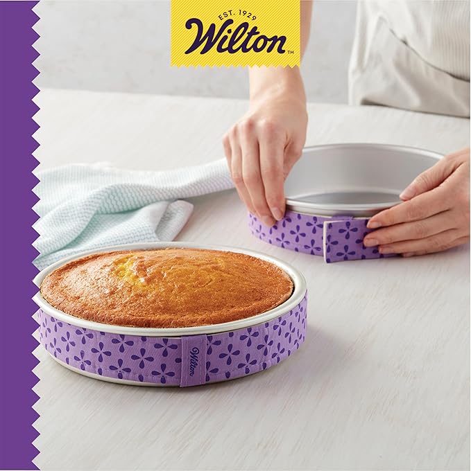Wilton Bake-Even Cake Pan Strips - Use Cake Strips on Baking Pans for Evenly Baked Cakes, 6-Piece Set, (2) 35 x 1.5-Inch, (2) 25 x 1.5-Inch and (2) 10 x 1.5-Inch