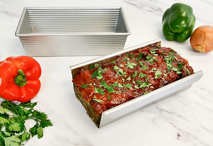 USA Pan Bakeware Aluminized Steel Meat Loaf Pan with Insert