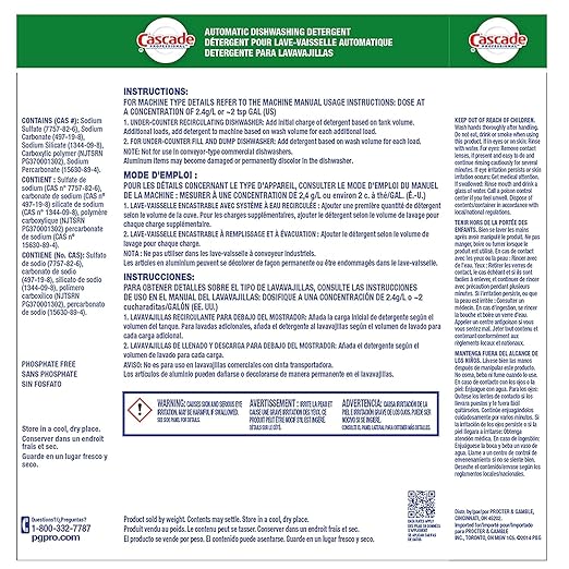Cascade Professional Automatic Dishwasher Detergent Powder, Fresh Scent, 75 oz Box, 7/Carton