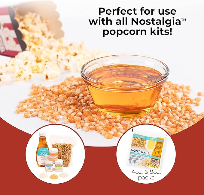 Nostalgia Popcorn Maker Machine - Professional Cart With 8 Oz Kettle Makes Up to 32 Cups - Vintage Popcorn Machine Movie Theater Style - Black