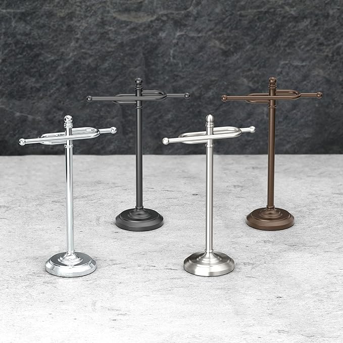 Gatco 1546 Counter Top S Style Towel Holder, Chrome