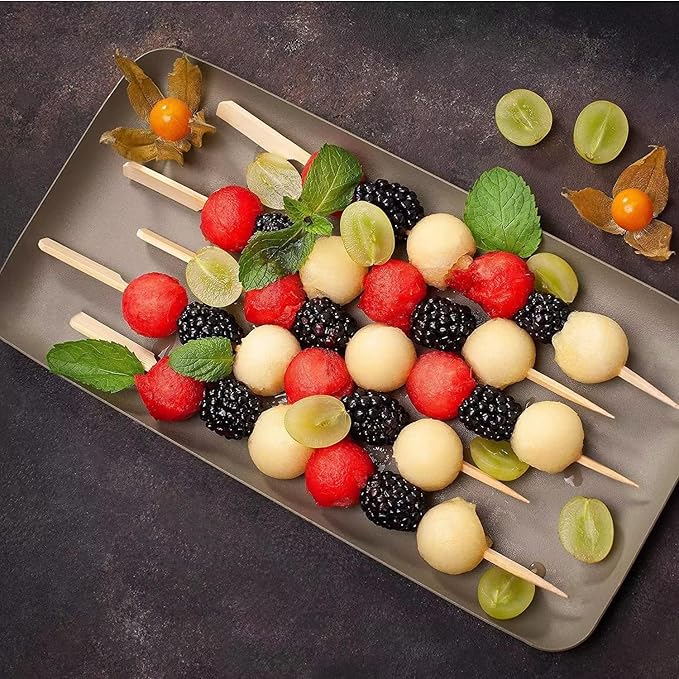 Bamboo Skewers, 200 PCS, 10 Inch, Premium Quality Craft, Paddle Design, Perfect for Cocktail Toothpicks, Kebabs, Grills, BBQ, Sandwiches, Fruits, Great Value Set