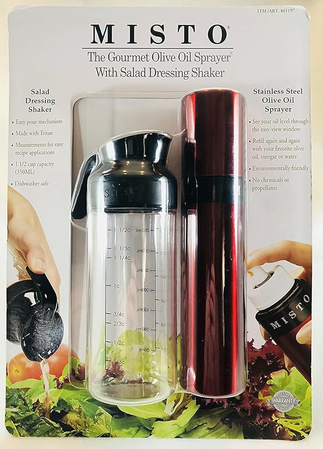 Misto Oil Sprayer & Salad Dressing Shaker-Red