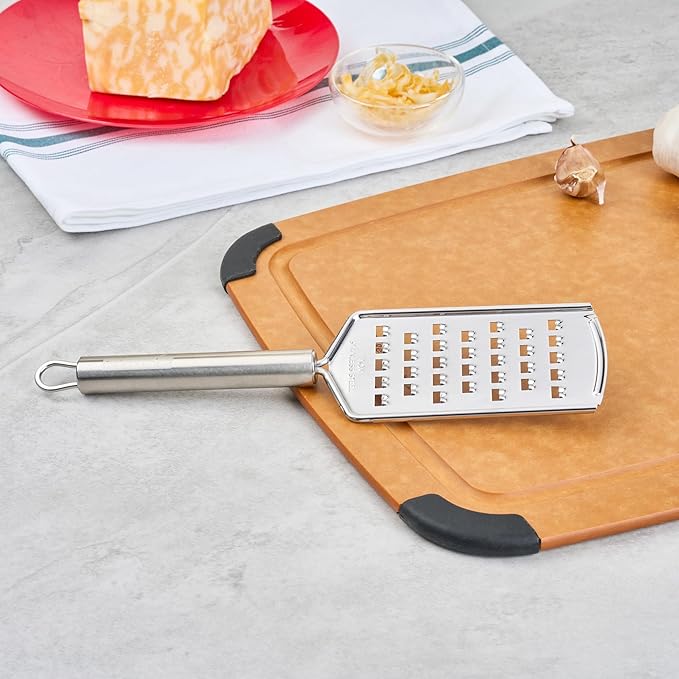 Restaurantware-German Standard Coarse Handheld Graters, 6 Flat Cheese Graters - Dishwashable, Durable, Stainless Steel Food Grater With Handle, Suitable For Potato, Carrot, Hard Cheese, And, More