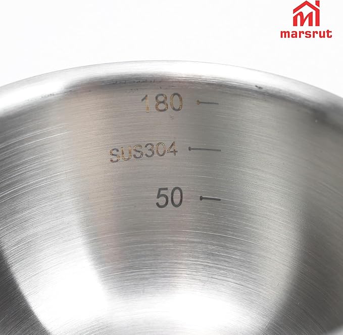 150ml Butter Melting Pot Warmer, Mini Sauce Pan for Soup Milk Coffee Chocolate Tea Gravy Reheating Cooking Boiling, Wooden Handle 304 Stainless Steel Small Tiny Cup for Making Sauces Breakfast Kitchen
