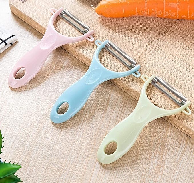 Potato Peelers 3 Pack, Fruit Peelers Potato Peeler, Cucumber, Apple Peelers for kitchen Original Vegetable Peeler-Set of 3 (Stainless Steel)