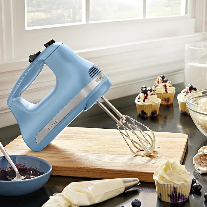 KitchenAid 5-Speed Ultra Power Hand Mixer - KHM512,Velvet Blue,(Pack of 2)