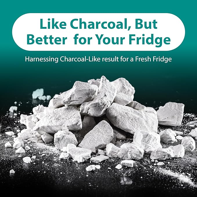Refrigerator Deodorizer with Zeolites (4-Pack) - Odor Eliminator for Fridge & Freezer - Outshines Baking Soda and Bamboo Charcoal Bags - Long-Lasting, & Safe
