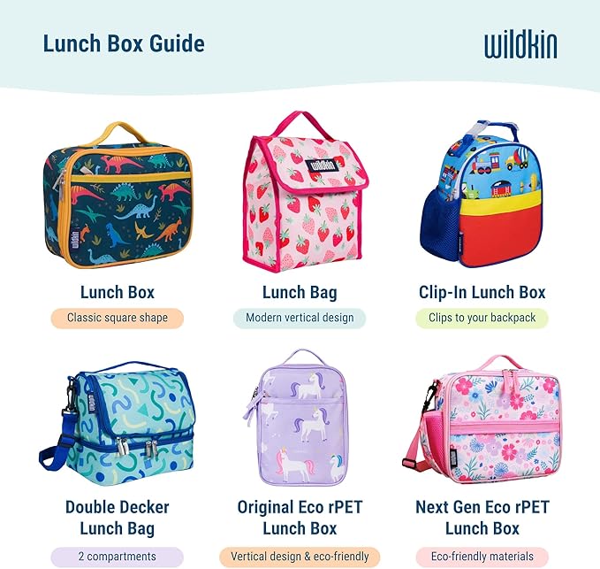 Wildkin Kids Two Compartment Insulated Lunch Bag – Keeps Food Hot or Cold, Easy-Clean Lining, Leak-Resistant & BPA-Free – Boys & Girls, Ideal for School, Travel & Daycare – Whale Blue
