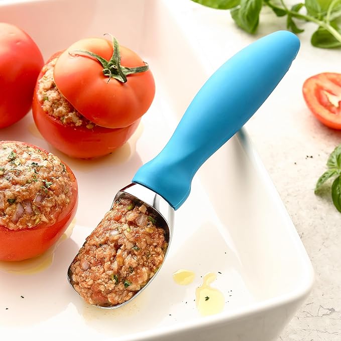 Spring Chef Ice Cream Scoop with Comfortable Handle, Professional Heavy Duty Sturdy Scooper, Premium Kitchen Tool for Cookie Dough, Gelato, Sorbet, Teal