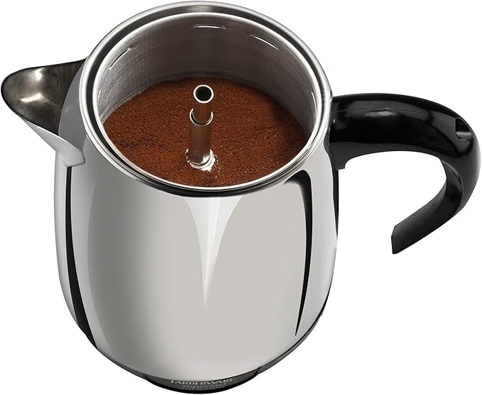 Farberware Electric Coffee Percolator,Stainless Steel Basket,Automatic Keep Warm,No-Drip Spout,8 Cup,(Pack of 6)