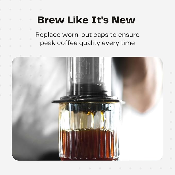 Coffee Maker Filter Cap – Compatible with Popular Compact Coffee Press Models, BPA-Free Food-Grade Plastic Accessory Fits Original, Go, and Clear-Style Designs