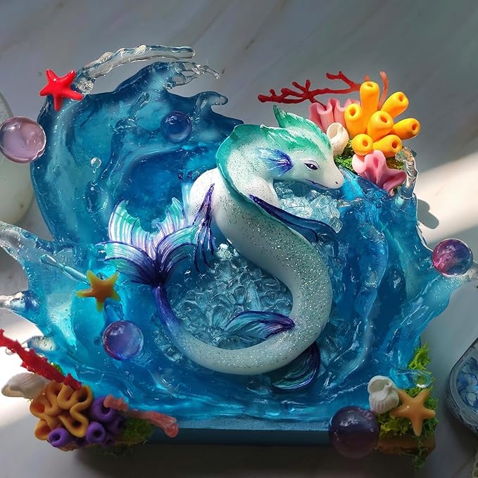 Dragon Epoxy Resin Silicone Molds Set for Fondant Cake Decorating, Concrete, Cement, Polymer Clay, Around 3inch Large