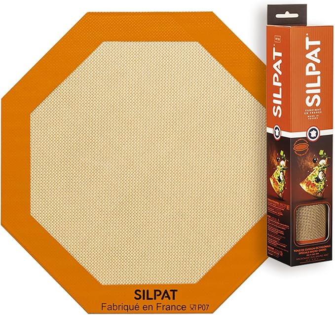Silpat The Original Non-Stick Silicone Microwave Baking Mat, 10.25" Diameter Octagon