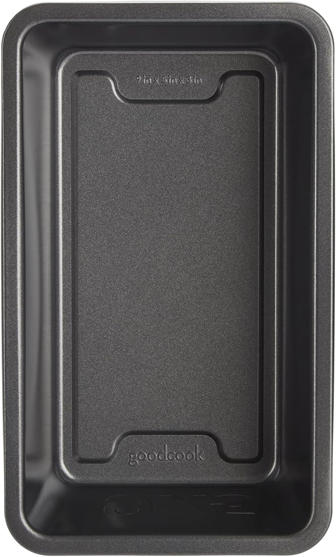 GoodCook PRO Loaf Pan Nonstick Carbon Steel Bakeware with Easy-Clean Non-Stick Coating, Oven & Dishwasher Safe Pan for Breads Pound Cakes Banana Breads & More, 9 x 5-Inch, Gray