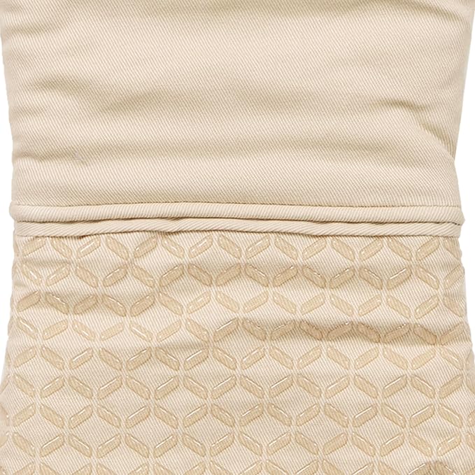 All-Clad Premium Ogee Silicone Printed Oven Mitt: Heat Resistant to 500 Degrees - 100% Cotton and Silicone, 14"x7" Oven Mitt for Kitchen and Barbeque, 2-Pack, Toast